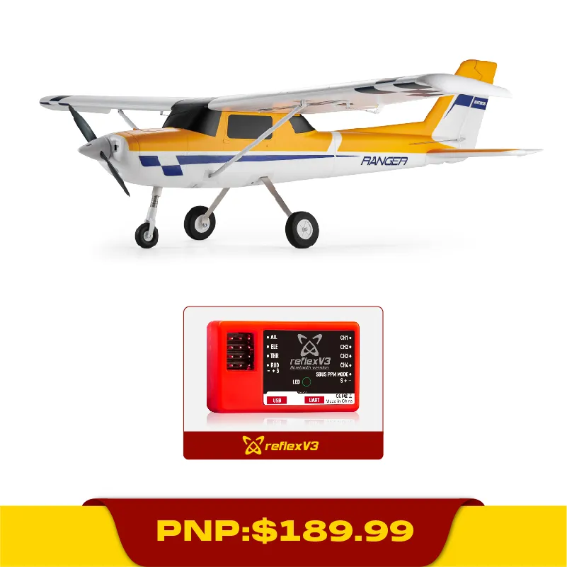 FMS Ranger 1220MM w/Reflex V3 Trainer Plane Yellow PNP - Image 3