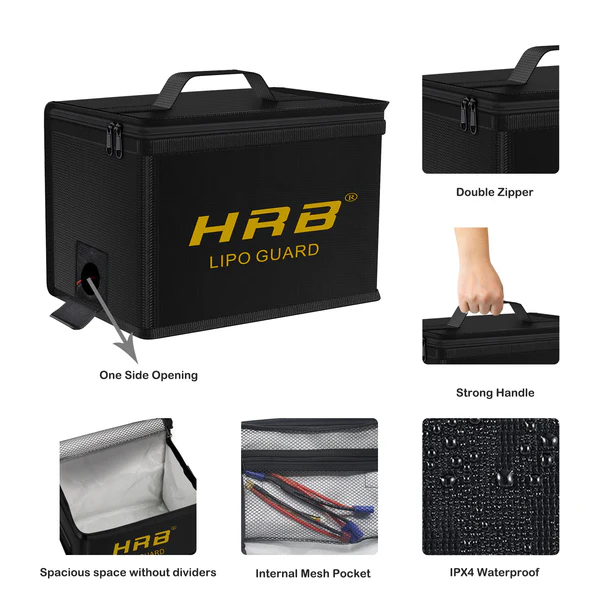 HRB Lipo Battery Bag safe Guard Small