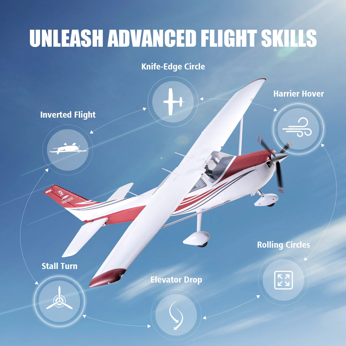 FMS Cessna 182 1500MM PNP RED Officially licensed - Image 6