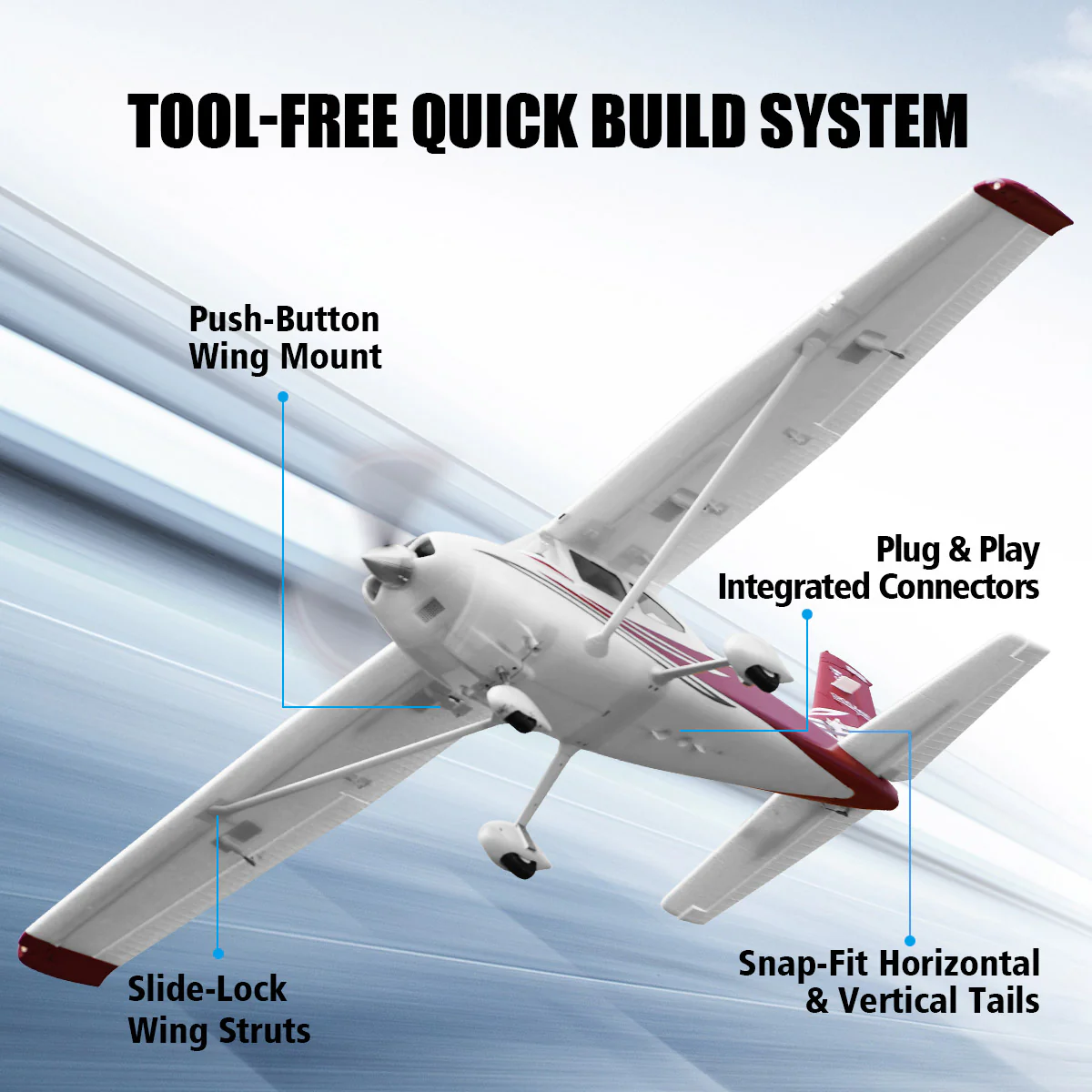 FMS Cessna 182 1500MM PNP RED Officially licensed - Image 8