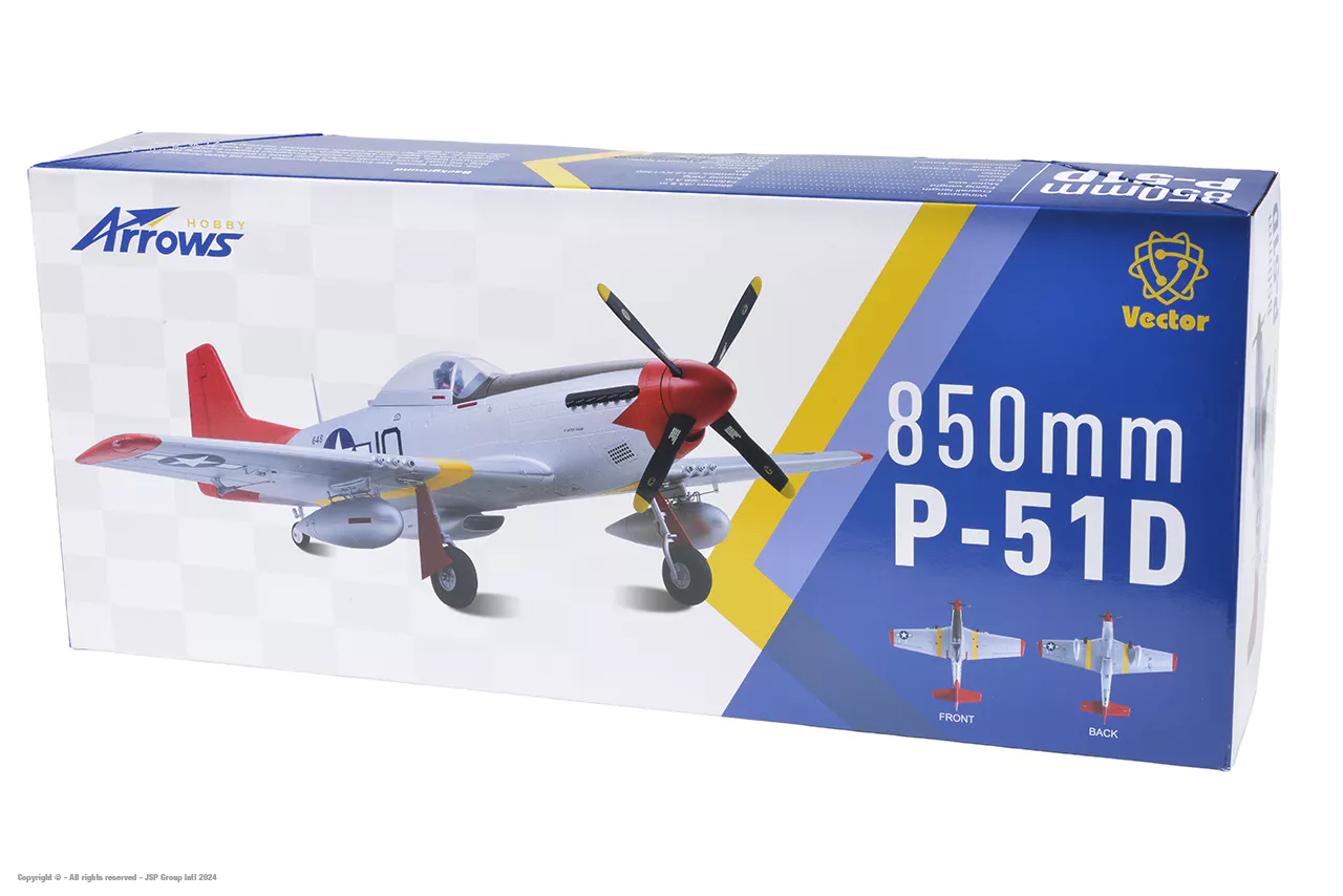 Arrows P-51D Mustang 850MM dengan Vector Gyro PNP - Image 16