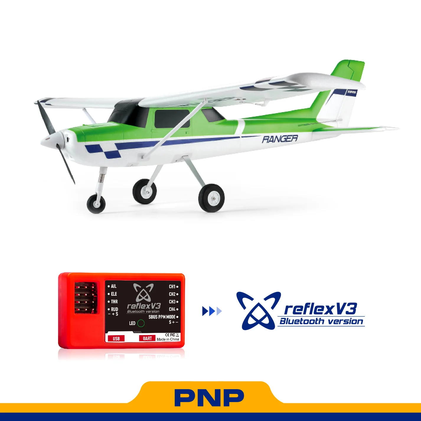FMS Ranger 1220MM w/Reflex V3 Trainer Plane Yellow PNP - Image 14