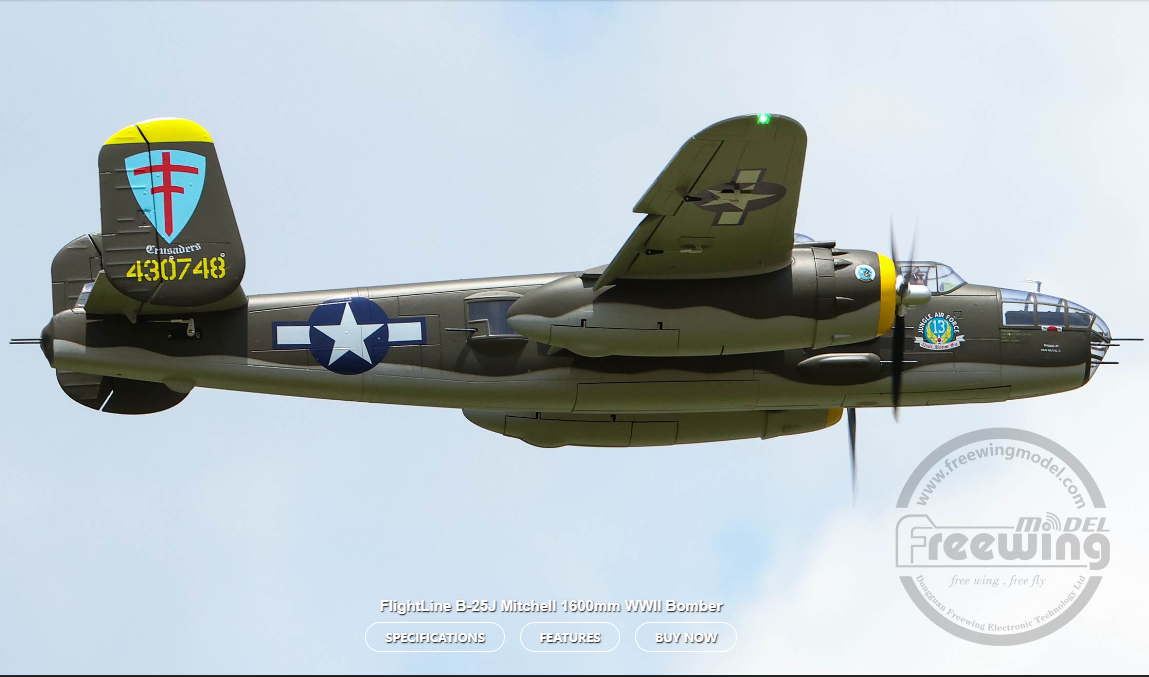 Freewing Flightline B-25J Michell Bomber 1600mm PNP - Image 8