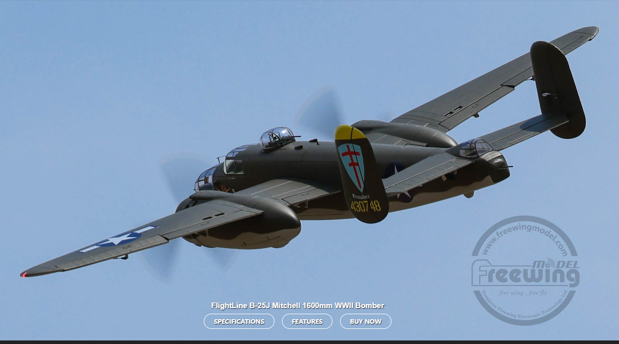 Freewing Flightline B-25J Michell Bomber 1600mm PNP - Image 4