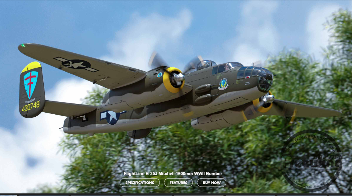 Freewing Flightline B-25J Michell Bomber 1600mm PNP - Image 10