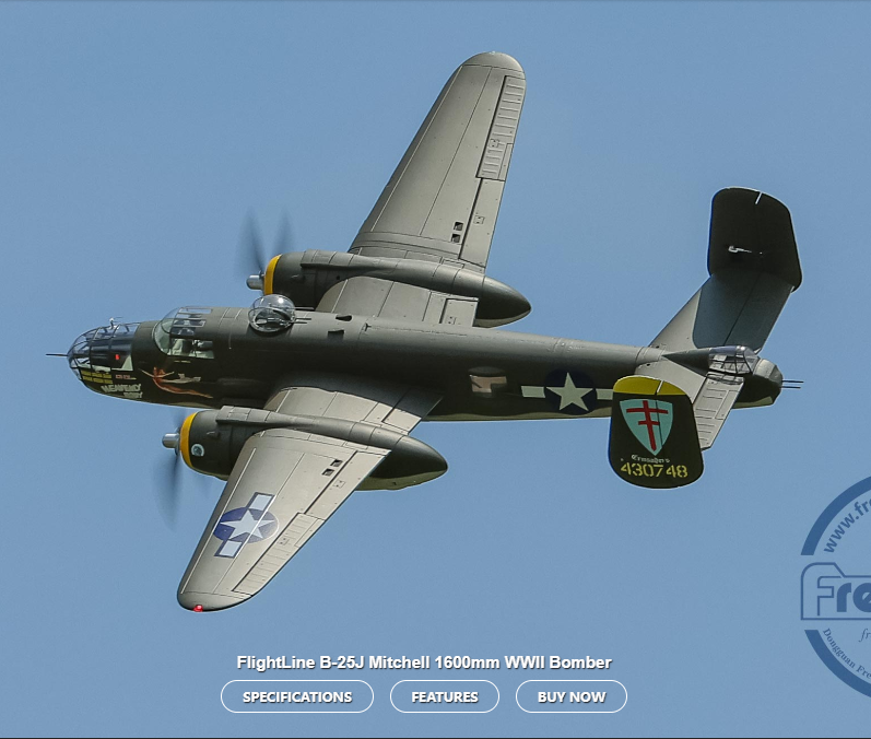 Freewing Flightline B-25J Michell Bomber 1600mm PNP - Image 9